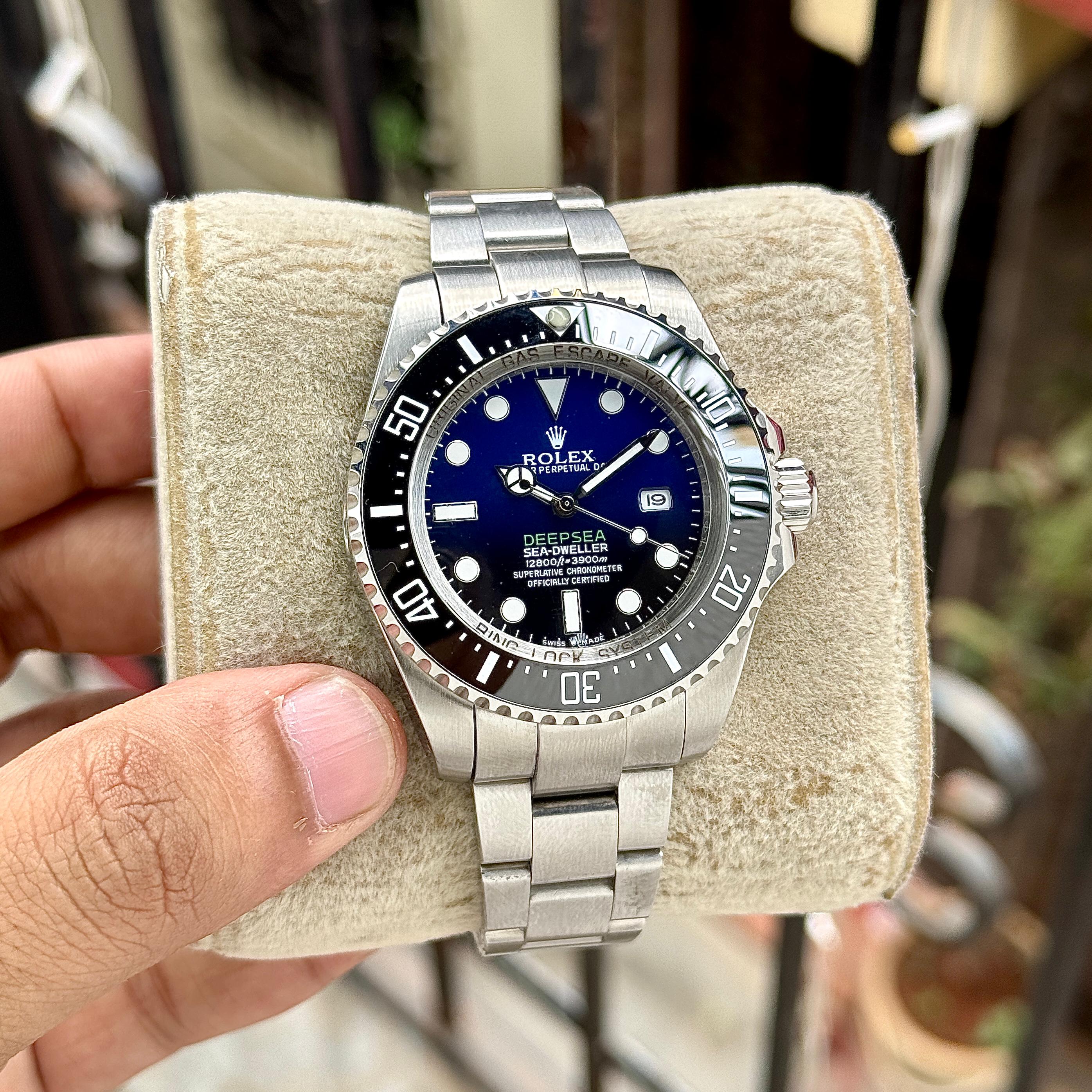 RLX GMT 2 Watch silver black blue